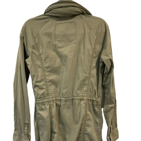 Abercrombie & Fitch NY A & F Women Light Army Green Utility Hood Jacket Small - Picture 4 of 10
